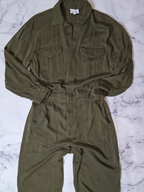 sundays Pants - Sundays Olive Green Long Sleeve Jumpsuit